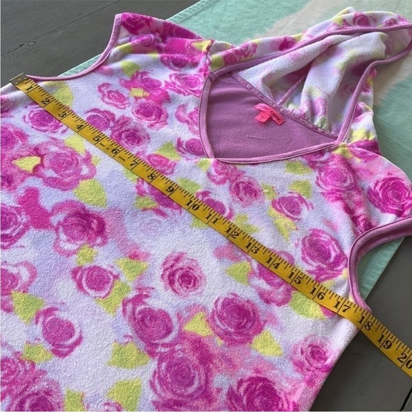 Betsey Johnson Floral Print Fun in the Sun Hooded‎ Swim Suit Cover Up Dress - Picture 7 of 8